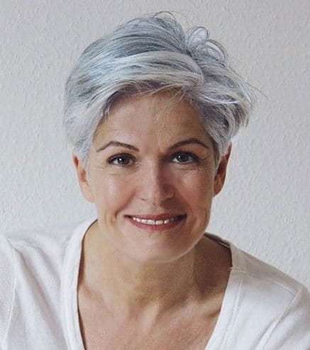 Grey short hairstyles for women over 50