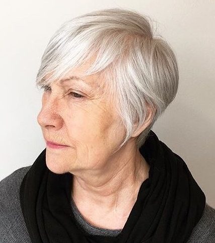 Hairstyles for over 60 grey hair