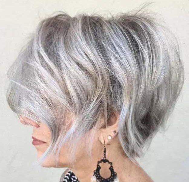 Hairstyles for over 60 grey hair