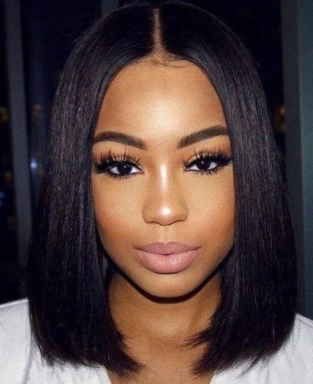 Long black bob hairstyles