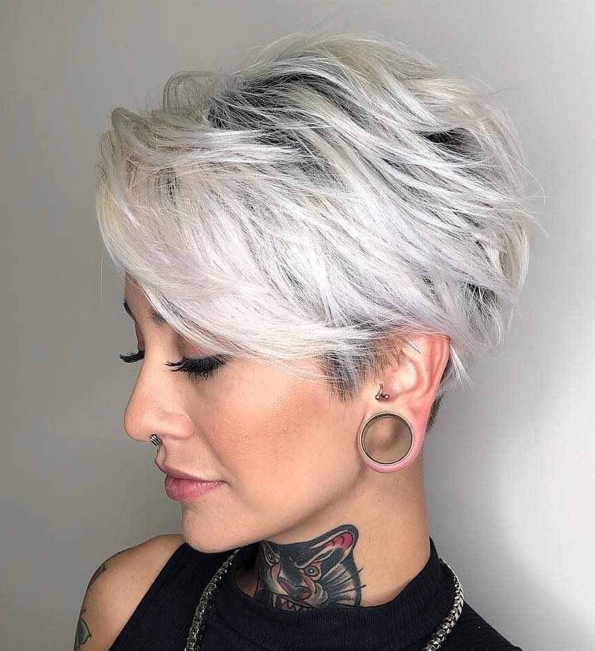 Short Haircuts for Grey Hair Short grey hair ideas for older women 2018 ...