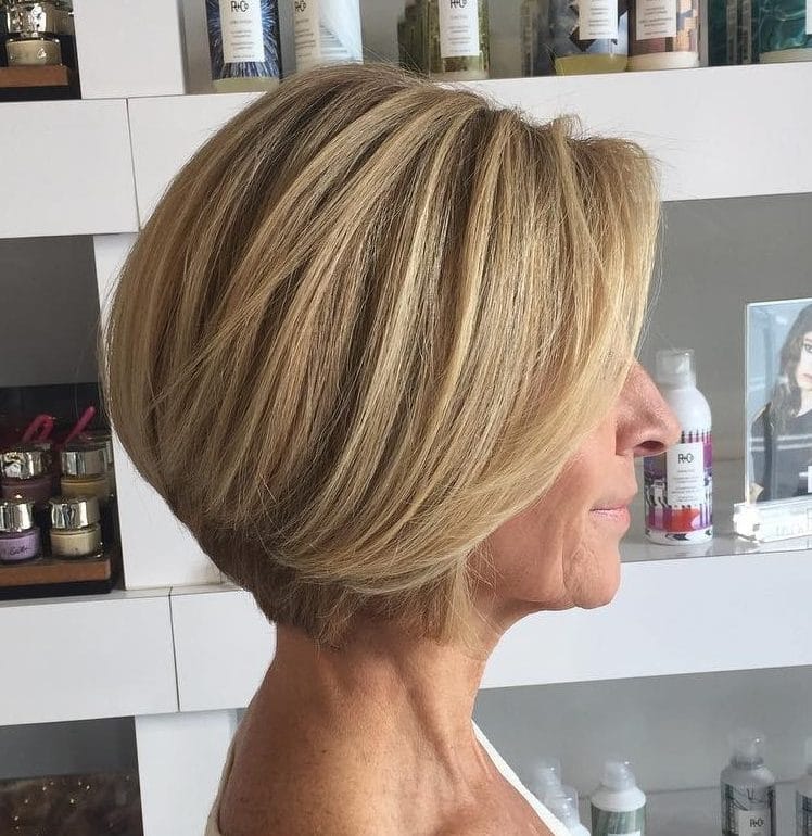 Short bob bob hairstyles for over 60