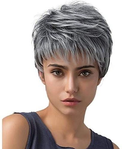 Short gray pixie cuts