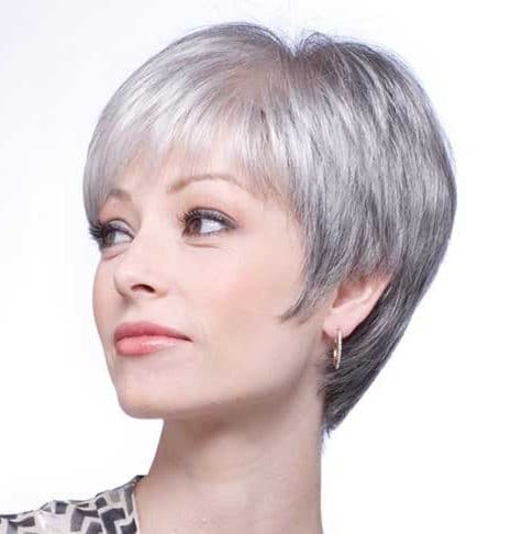 Short hairstyles for grey hair gallery