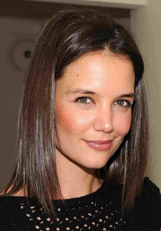 Shoulder length katie holmes short hair