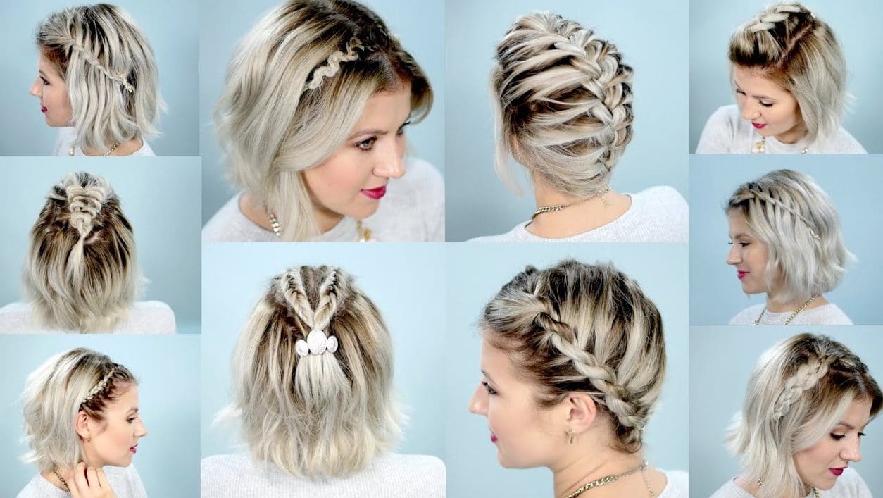 Step by step braided hairstyles for short hair