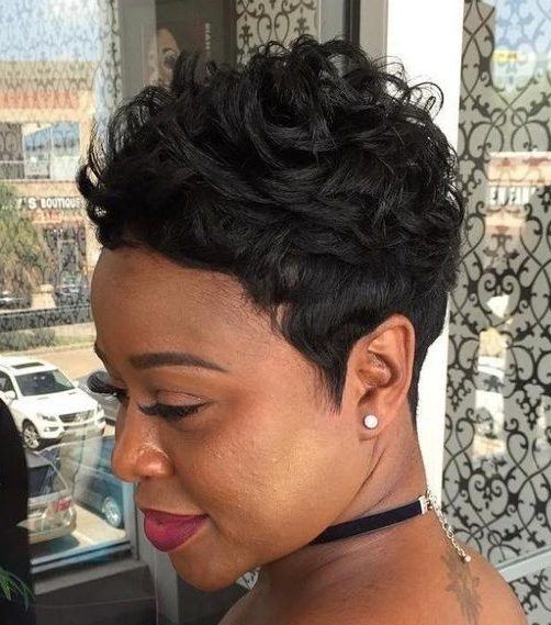 Tapered pixie cut black hairstyles