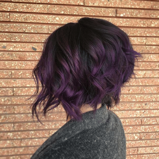 aesthetic grunge aesthetic short purple hair