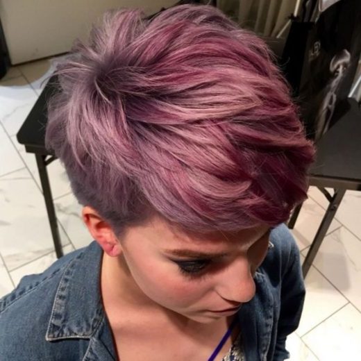 aesthetic short colored hair