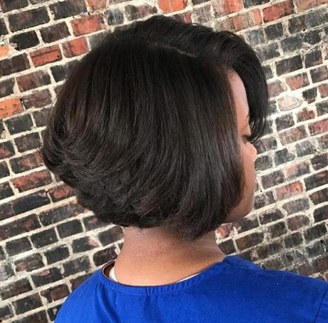 black layered bob hairstyles