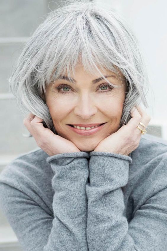 bob hairstyles for grey hair over 60