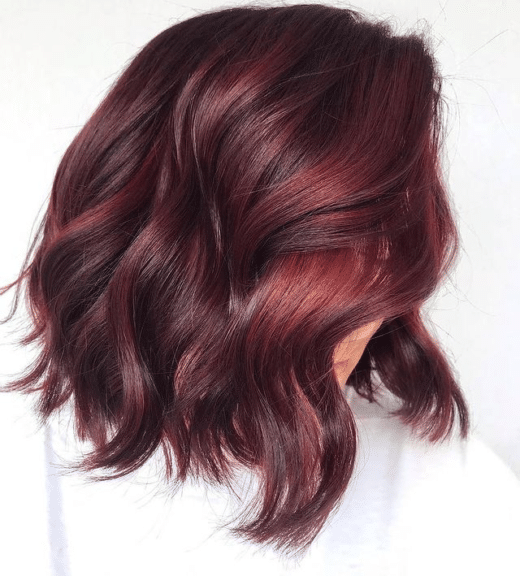 burgundy hair color chart