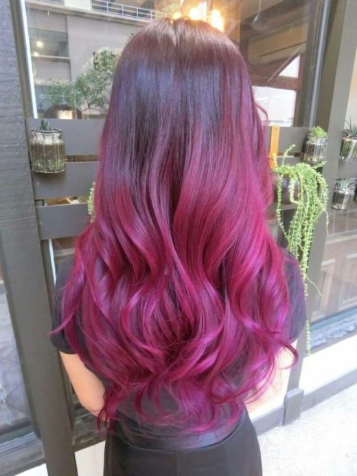 burgundy magenta hair color
