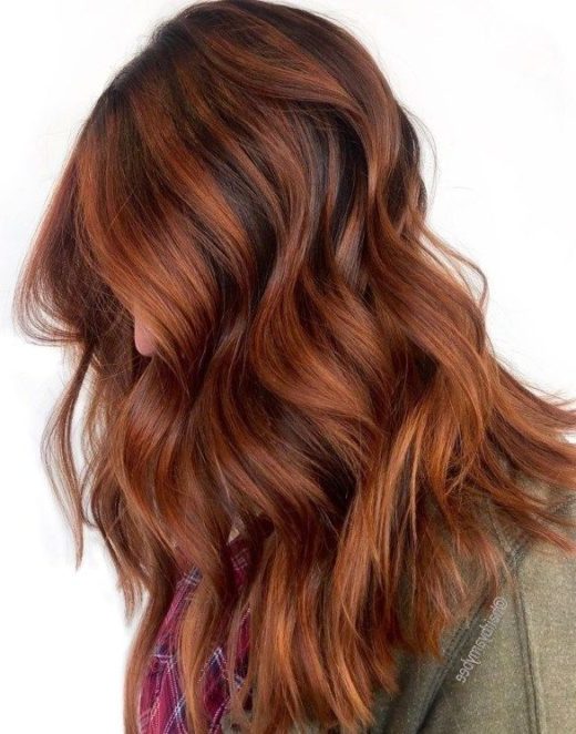 caramel copper brown hair