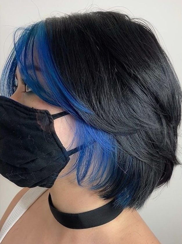 dark blue short hair