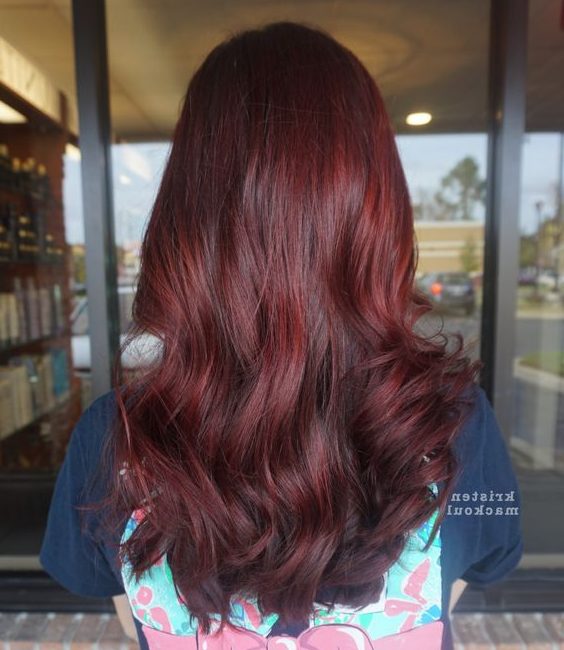 dark burgundy hair color