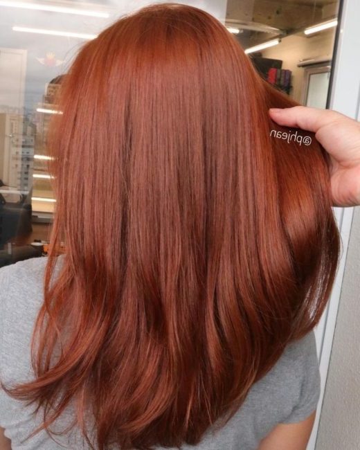 dark copper hair
