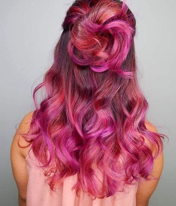 dark magenta hair color