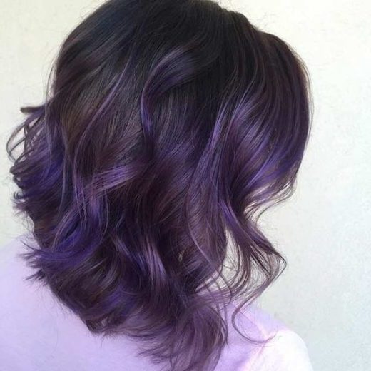 dark short purple hair