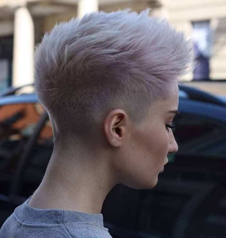 edgy short hair shaved sides female