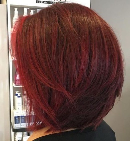 edgy short red hair