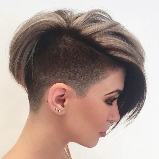 feminine undercut pixie