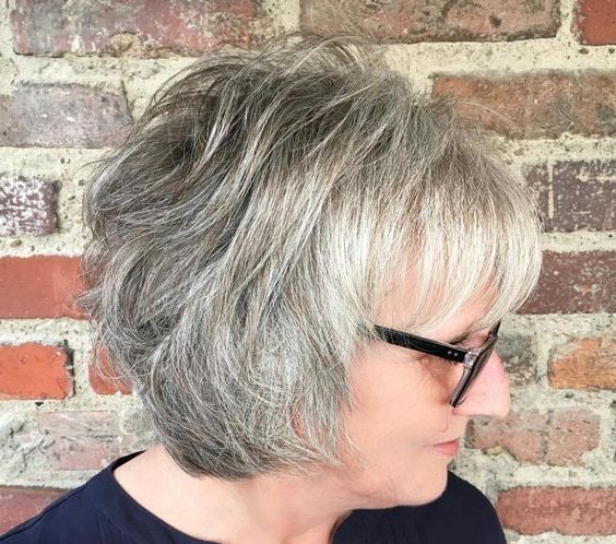 hairstyles for over 50 with glasses