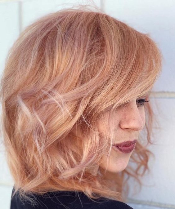 highlights strawberry blonde short hair color