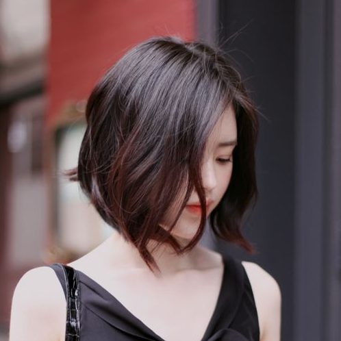 layered korean short hair