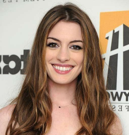 mid length anne hathaway medium hair