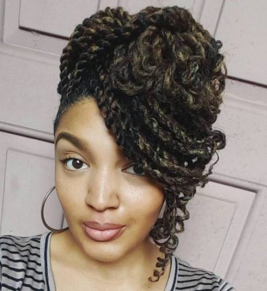 natural short hair twist out styles