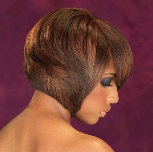 neck length black layered bob hairstyles