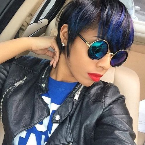 neck length short bob black hair