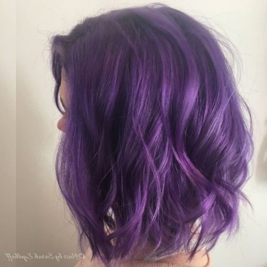 ombre short purple hair