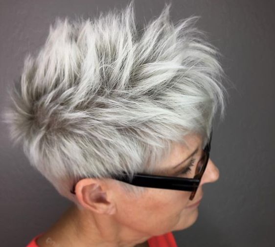 pixie hairstyles for over 50 grey hair