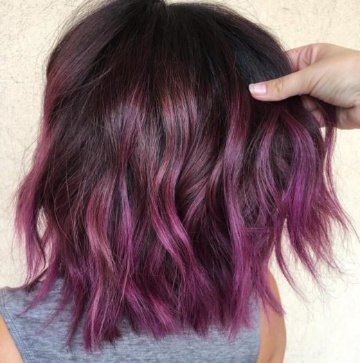 pixie short purple hair