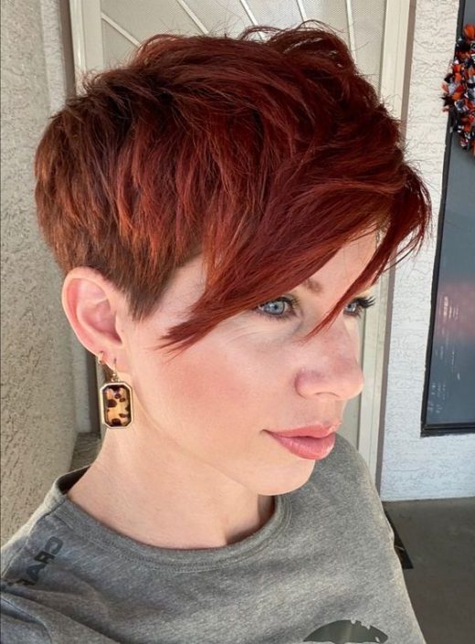 pixie short red hair