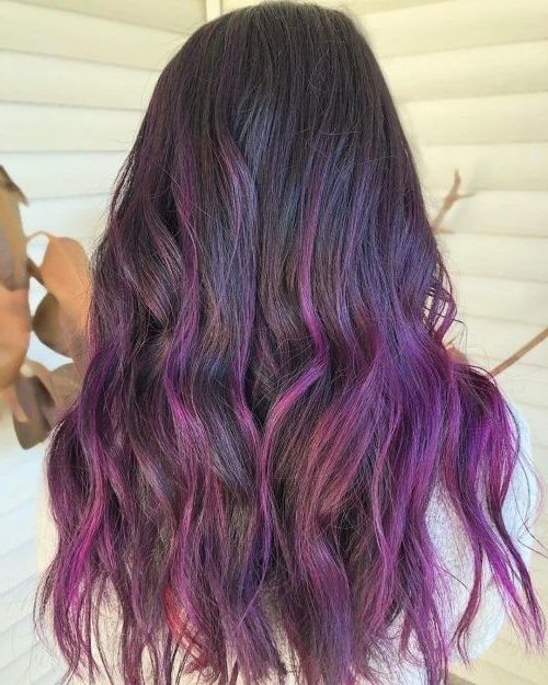 red purple hair