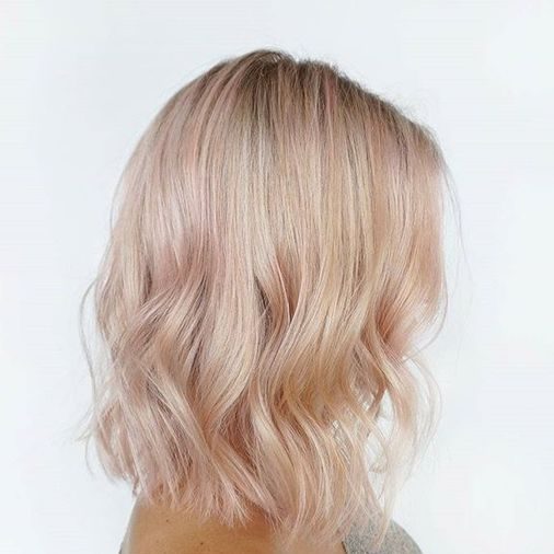 rose gold strawberry blonde hair