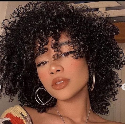 round face short curly hairstyles black hair