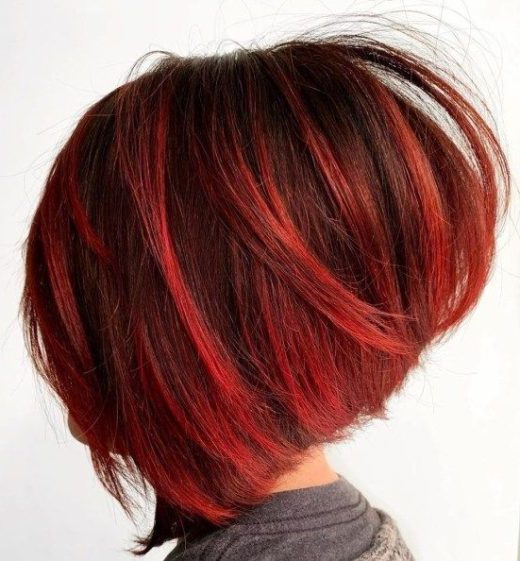 short blood red red hair color