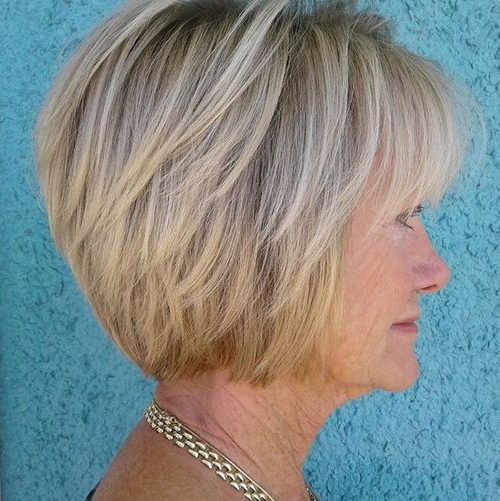 hort bob bob hairstyles for over 60