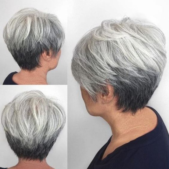 short grey hair over 60