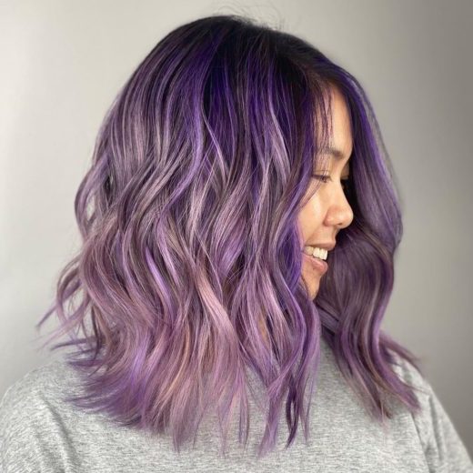 short purple ombre hair