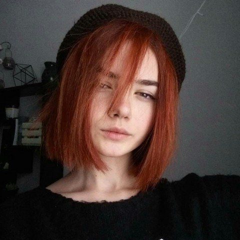 shoulder length short red hair styles