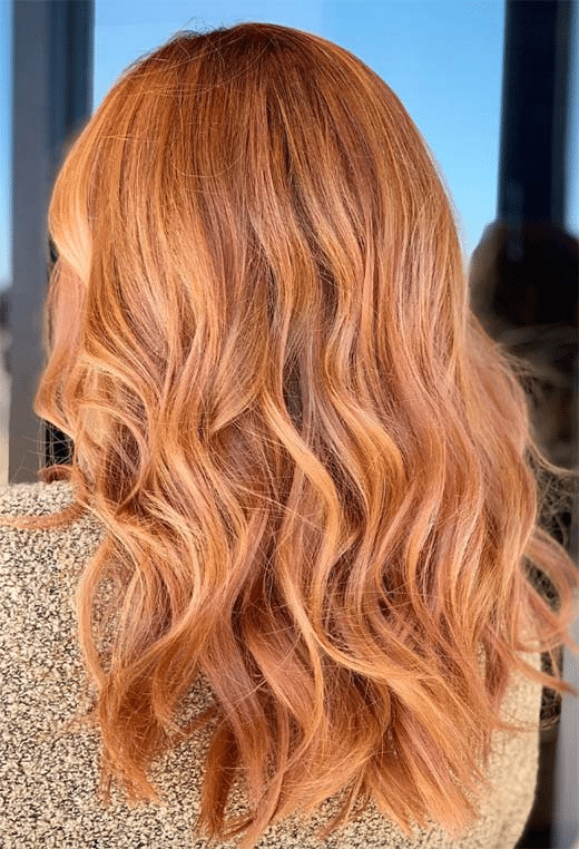 strawberry blonde hair