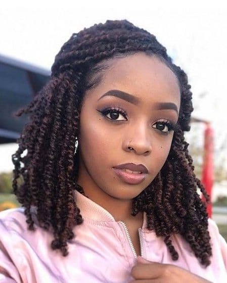 two strand twist styles for medium length hair