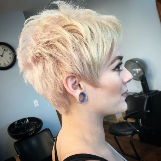white female fade haircut