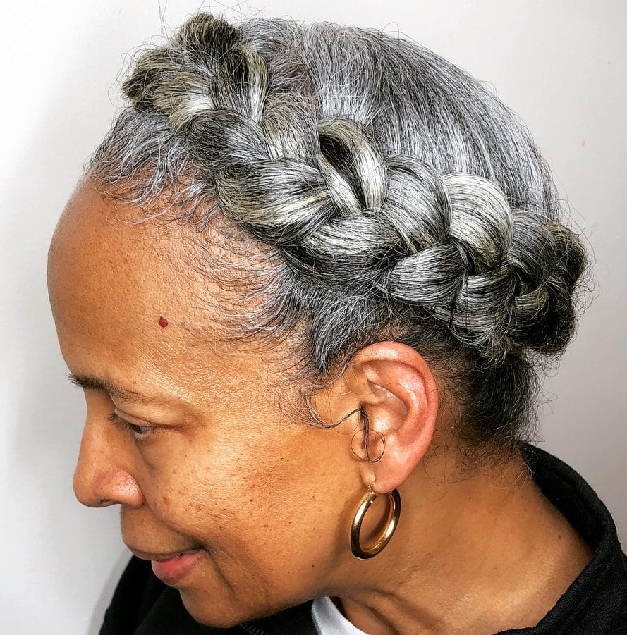 Braid styles for gray hair