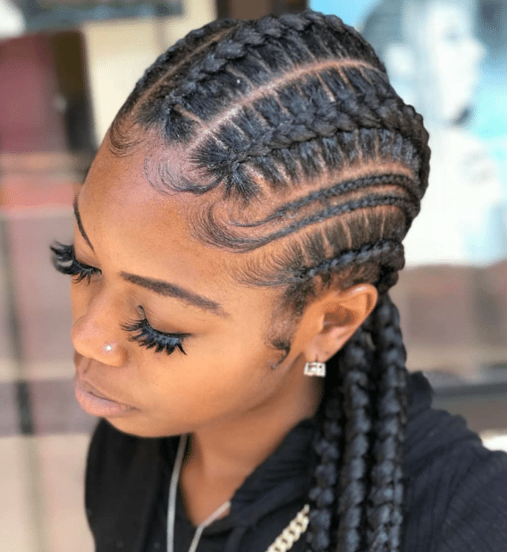 Senior citizen braids for 50 year old black woman